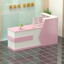 인포데스크 카운터계산대 약국 계산대테이블 업소용 접수대 포스계산대 40, 90x60x100cm, 화이트핑크 무광 좌회전우회전 댓글