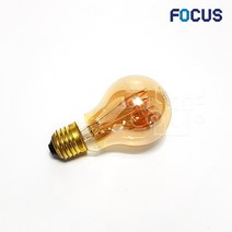 포커스 LED 에디슨전구 COB 롱 A60 3W, 전구색(노란빛)