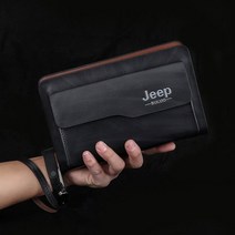 남성 클러치백 남자파우치 남자손가방 지갑 지프 buluo 긴 지갑 남성 클러치 가방 대용량 남성 큰