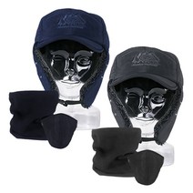 [생활한복모자] 모자 귀마개 마스크를 한번에 보아털 알래스카 워머 겨울 방한용품