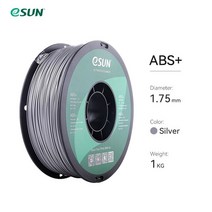 ESUN 3D 프린터 필라멘트 1.75mm 1KG ABS 플라스틱 인쇄 용 2.2 LBS 스풀 재료, [17] Silver