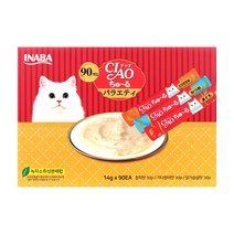 일본 수입 펫 / 애완동물 / 애완 고양이 건강 영양 간식 이나바 챠오츄르 버라이어티 14g 90개