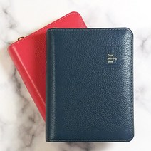 아가페 뉴슬림 굿모닝 바이블 개역개정 초미니 합본 지퍼 천연우피 성경책, 1.네이비