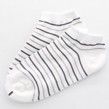 오너클랜 여자 예쁜 칼라 잔링글 발목 양말 1켤레 흰검회색_W91E155