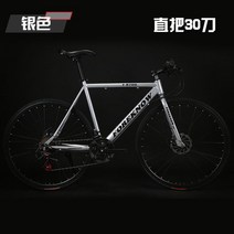 싸이클 입문용 로드 자전거 26인치 하이브리드 픽시 스피드 라이딩 바이크, 22.30칼 21단 그레이