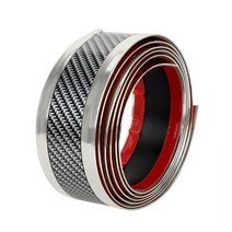 수전사필름 자동차 스티커 스크래치 방지 도어 씰 프로텍터 고무 스트립 탄소 섬유 문턱 보호 범퍼 필름 스, 04 은_02 5CM