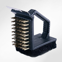 감성캠핑 올인원 바베큐그릴용 청소브러쉬 수세미 스크래퍼 캠핑 펜션 석쇠 청소솔, 상세페이지 참조