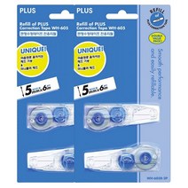 플러스 수정테이프 리필 WH-605R 2p, 혼합 색상, 2개