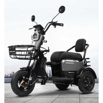 3발 전기자전거 여성 스쿠터 삼륜 소형 출퇴근, 상세 페이지 참고, 600W (80마일) 모터 + 48V  20A  H납산