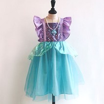 초록바다공주원피스 인어공주드레스 캐릭터 퍼플 민트 여아 공주드레스