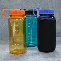 트라이탄 물병 물통 700ml 파우치 휴대용 등산 헬스 보틀, 오렌지(+파우치)