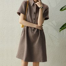 무드무드 / 리온 체크 카라 원피스