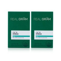 리얼그램 면역엔아연 1+1 글루콘산아연 400mg x 60정 면역력 영양제 보충제, 2박스