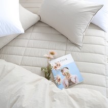 베이직톤 고밀도 60수 한사이즈 큰 고정밴드 침대패드(SS/Q/K/LK), 소프트베이지