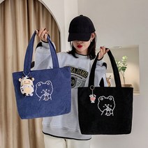 여성 코듀로이 토트백 숄더백 에코백 가방 쇼핑백 쇼퍼백