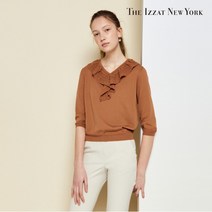 더아이잗뉴욕 더아이잗 펀칭 러플 칼라 풀오버 니트 IM3A1PO06