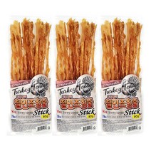 칠면조힘줄_스틱80g 네츄럴EX_터키츄, 칠면조힘줄, 3팩