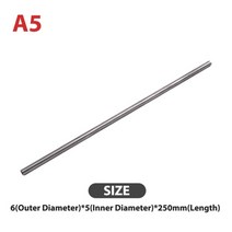스텐주름관 라운드 304 스테인레스 모세관 파이프 250mm 중공 원형 튜브 od 3456810mm id 23568mm, 5, A5