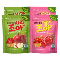아이배냇(주) 사과조아 2개+딸기조아 2개 동결건조 과일칩, 딸기조아2+사과조아2