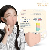 스마트에코 이유 어린이용 코랄핑크 100매 새부리형 국내생산 마스크