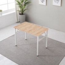 이반가구 1인~8인 접이식테이블 다용도 책상 절탁자 식탁 컴퓨터책상 입식책상 회의테이블 작업테이블 다용도 오피스 사무실 서재, 절탁자 1000x600, 고무나무, 화이트다리
