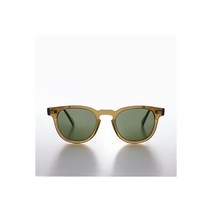 Sunglass Museum 제임스 딘 스타일 혼 림 선글라스 앰버 / 편광 그린 렌즈 - BENSON 벤슨