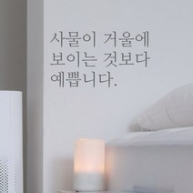 큐데코 감성 명언 레터링 스티커 포인트스티커, 07.사물이예쁩니다-그레이*사이즈-M