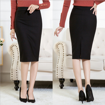 (당일출고)라쿤걸 고탄력 무릎길이 슬림스판스커트AW225