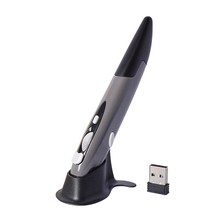 펜 마우스 2.4G 무선 USB 수직 엣지 데스크탑 노트북 스케치 그림 그리기, 그레이+배터리, 공식규격