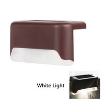 태양 갑판 조명 야외 단계 빛 방수 난간 계단 울타리 마당 오 통로 정원, 05 Brown shell White_01 1PC