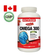 뉴트리돔 프리미엄 피쉬오일 오메가3 1000mg 300정 소프트젤 페밀리팩 EPA DHA N125, 1개