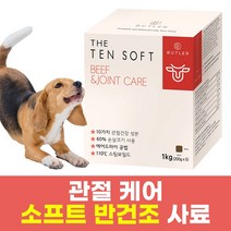 버틀러 더텐 소프트 기능성 반건조사료 강아지사료 1kg 소고기&관절 개별포장+샘플증정