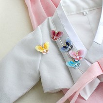 [2개]한복자수장식) 금사나비(5컬러), 하늘