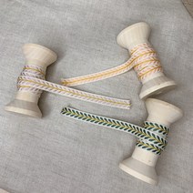 12mm / 6컬러 작은 나뭇잎 자수리본 수입자수 헤어핀 DIY 마스크스트랩 리본 제작, 1마, 카키