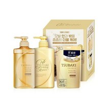 츠바키 프리미엄 볼륨 & 리페어 샴푸 컨디셔너 2종 세트(샴푸 리필 330ml )