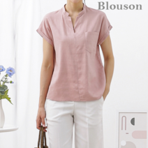 블루종세일 한정수량/패플단독 블루종 린넨 포켓 블라우스_B2105BL116B