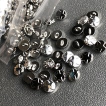 50pcs 4mm 금속 스타 미니 버튼 정강이 작은 인형 액세서리 공예품 Scrapbooking DIY 실버 골드 황동 블랙, [02] silver