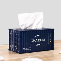 20 피트 배송 컨테이너 티슈 박스 미니 모델 홀더 케이스 화물 물류 마리티모 스케일, 한개옵션1, 09 CMA Tissue Box