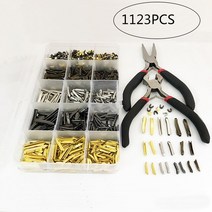 금속 지퍼 더블 오픈 래치 수리 키트 도구 1 3 5 8 미끄럼 스토퍼 DIY U 모양 탑 스톱 교체, 01 one set