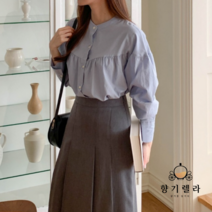 향기렐라 사갈 소라색셔츠 하늘색셔츠 루즈핏블라우스