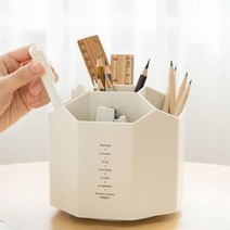 살림살림 볼펜꽂이 펜트레이 색연필 필기구 정리함 연필통 연필꽂이 사무용품 이케아 다이소X, 회전형, 연핑크