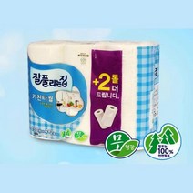 [2개 묶음]잘풀리는 키친타월 130매 블루 6롤 핸드타올 해동종이 FNDE-94442 해동지 흡수지