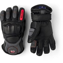 헤스트라장갑 헤스트라 Impact Racing Jr. 아동용 가죽 장갑 I 스키 레이싱용 단열 벙어리 - 화이트 5, Black / Flame Red