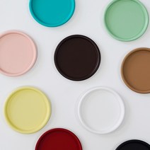 논슬립 메탈 원형 컵받침 티 코스터 무광 커피잔 받침 모던 감성 철제 12color, 블랙