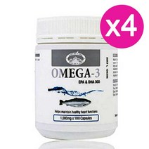 호주 네이쳐스탑 오메가3 180정 (6개월분) 1000mg DHA 연어오일, 4개