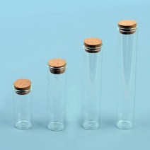 SOCEAN 인테리어 코르크 마개 원통 말린 꽃잎 모래 유리병 둥근 원형 통 글래스 보틀 수공예 재료 수납통 휴대용 화장품 공병 컬러 모래 보관 소분 유리통 구슬 네일팁 단추 통 인조 손톱 눈썹 상자 엑세서리 정리함, 120mm