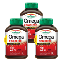 자미에슨 오메가 퓨어 크릴오일 원액 1000mg 30소프트젤 캡슐 붉은오메가3 남극크릴오일 아스타잔틴 인지질 ncs 고함량 캐나다산 정품 직구, 3병