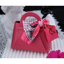 가죽구디백 답례품 스카프 포장 어린이집 선물 가방, 마젠타핑크