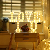 영어 알파벳 글자 조명 I LOVE YOU HAPPY BIRTHDAY, A