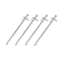 야외 천막 막대 홀더 철 캠핑 캐노피 막대 낚시 캠프 폴 네일 홀더 고정 튜브 강화 캐노피 텐트 브래킷, 4pcs 손톱